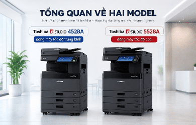So sánh Toshiba e-STUDIO 4528A và 5528A: Nên chọn model nào?